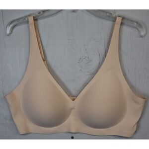 VRCOMFY Womens Vivid Bloom V-Neck Wireless Comfort Bra Beige Size XXXL 3XL New